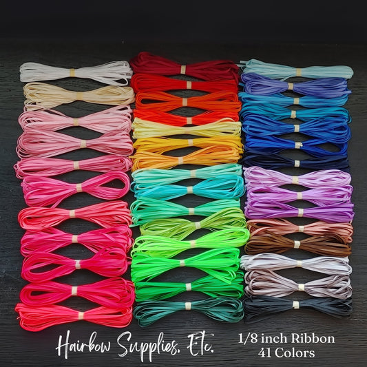 Grosgrain Ribbon - Solid 1/8 inch