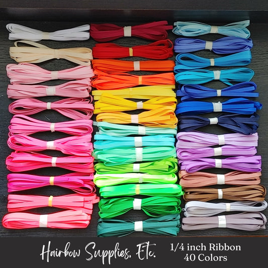 Grosgrain Ribbon - Solid 1/4 inch
