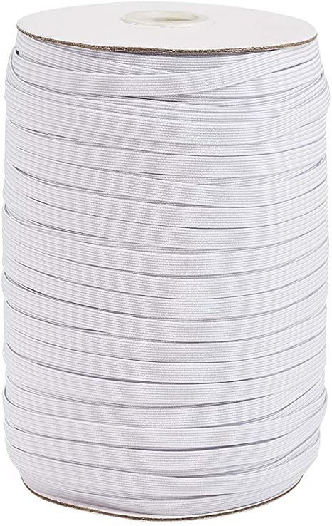Face Mask Elastic - 10 yards of White 1/4 inch