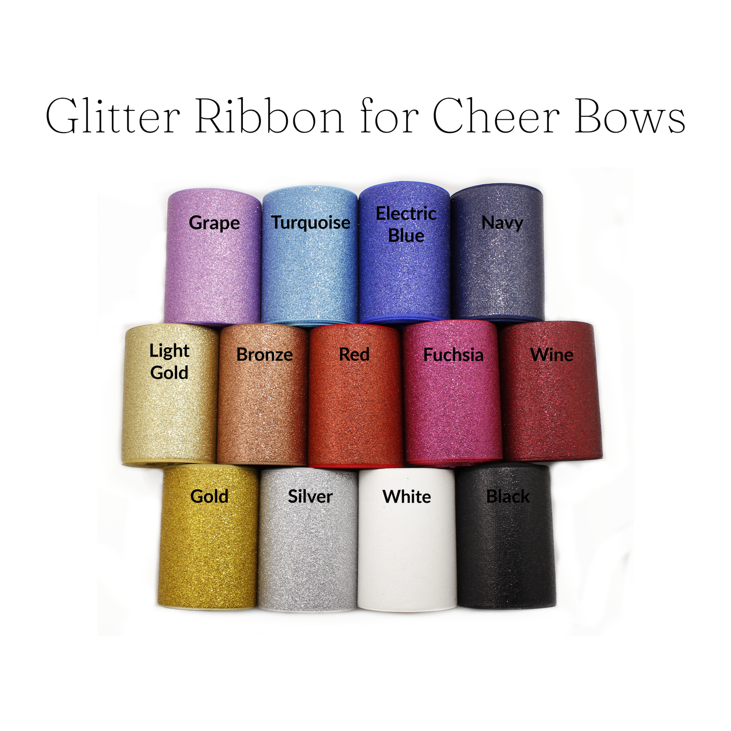 3 Inch Solid Grosgrain Ribbon for Cheer Bows & Hair Bows