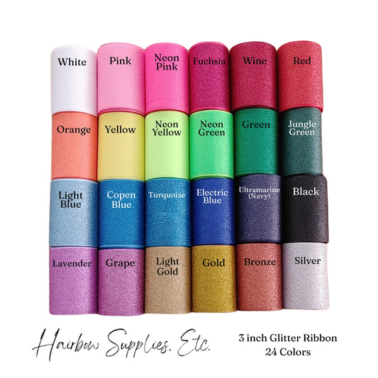 3 inch Glitter Ribbon