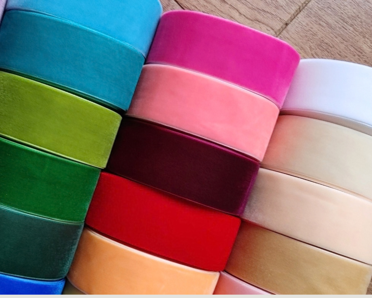 Velvet Ribbon 1.5 inch 5 Yards for Hair Bows, Gift Packaging, Wreath Making and Bouquets