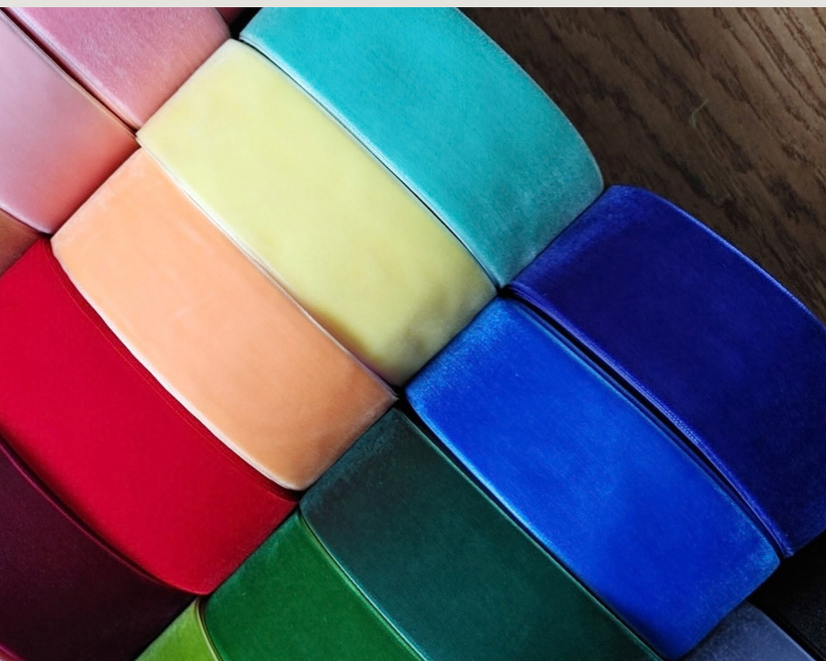 Velvet Ribbon 1.5 inch 5 Yards for Hair Bows, Gift Packaging, Wreath Making and Bouquets