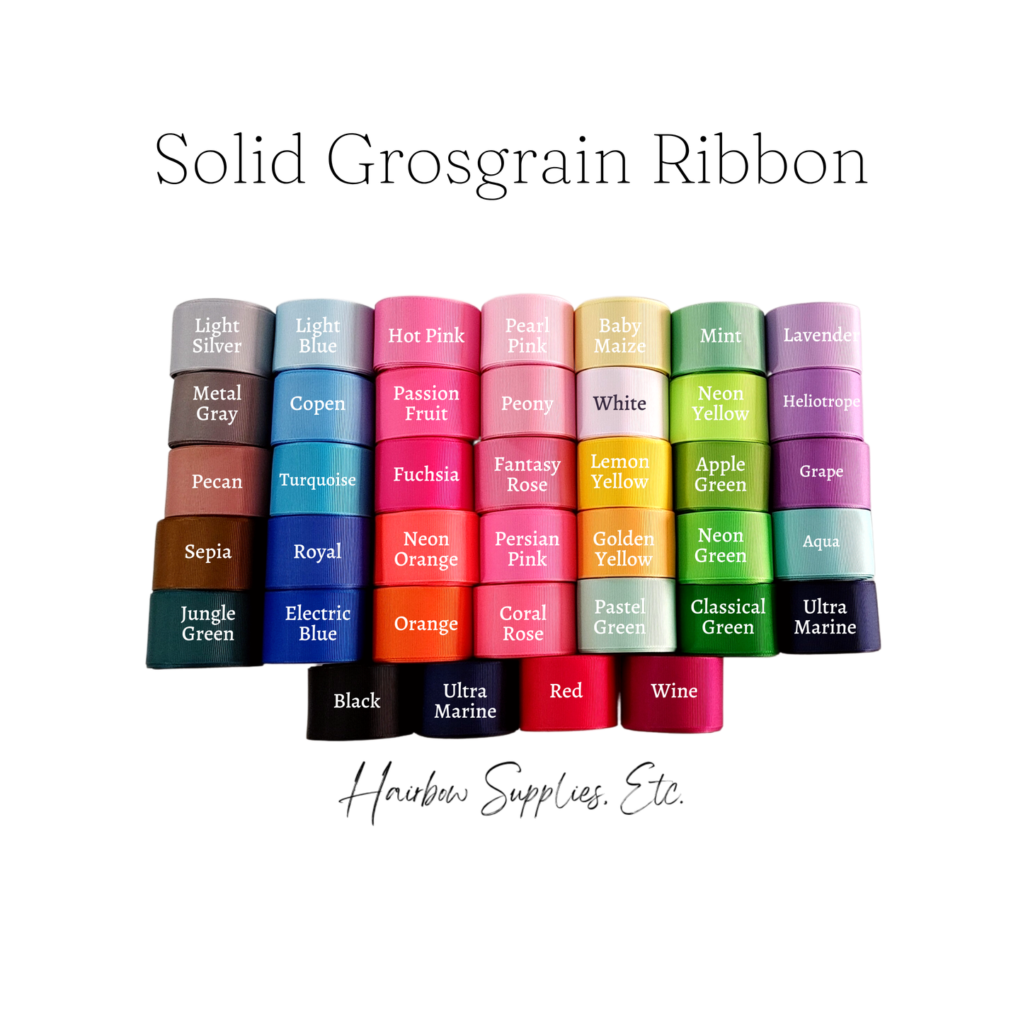 2-1/4 Inch Grosgrain Ribbon - Wholesale Hair Bow Supplies