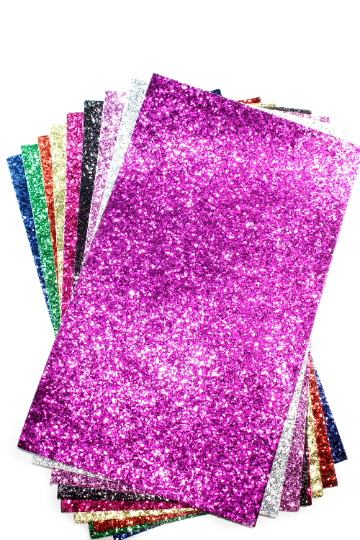 Chunky Glitter Faux Leather Sheets