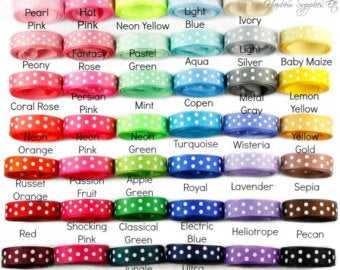 Grosgrain Ribbon - Swiss Dots 3/8 inch