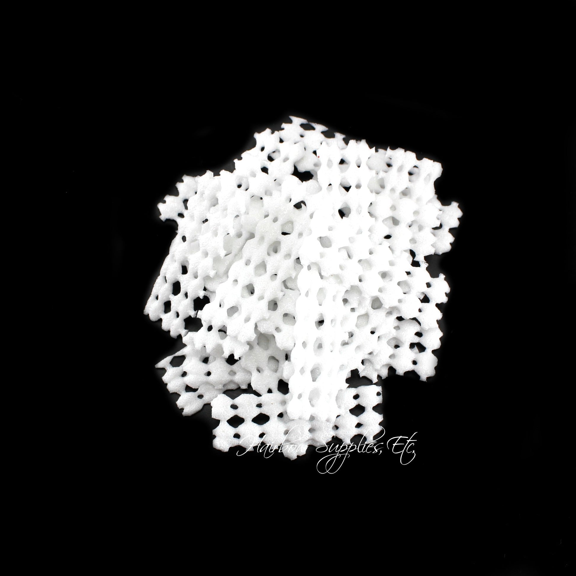 100 white non slip grips liners for alligator clips and hair bows